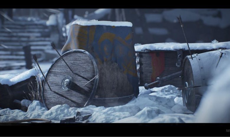 مشهد ثلجي خارجي باستخدام Unreal Engine